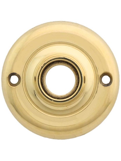 Forged-Brass Ringed Rosette - 2 1/4 inch Diameter in Polished Brass.